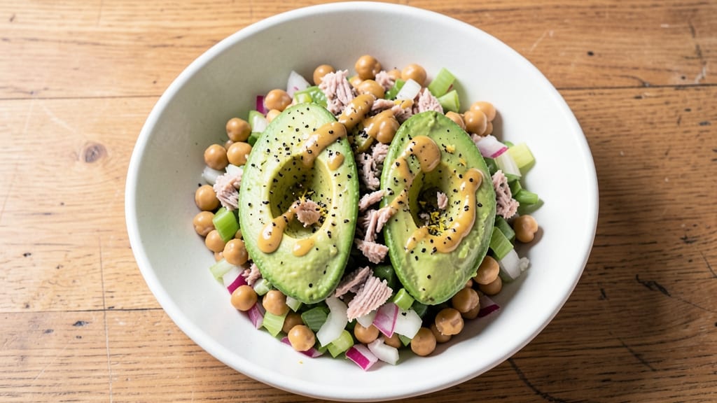 Avocado Chickpea Tuna Salad Recipe: Bright Mediterranean Crunch in Minutes