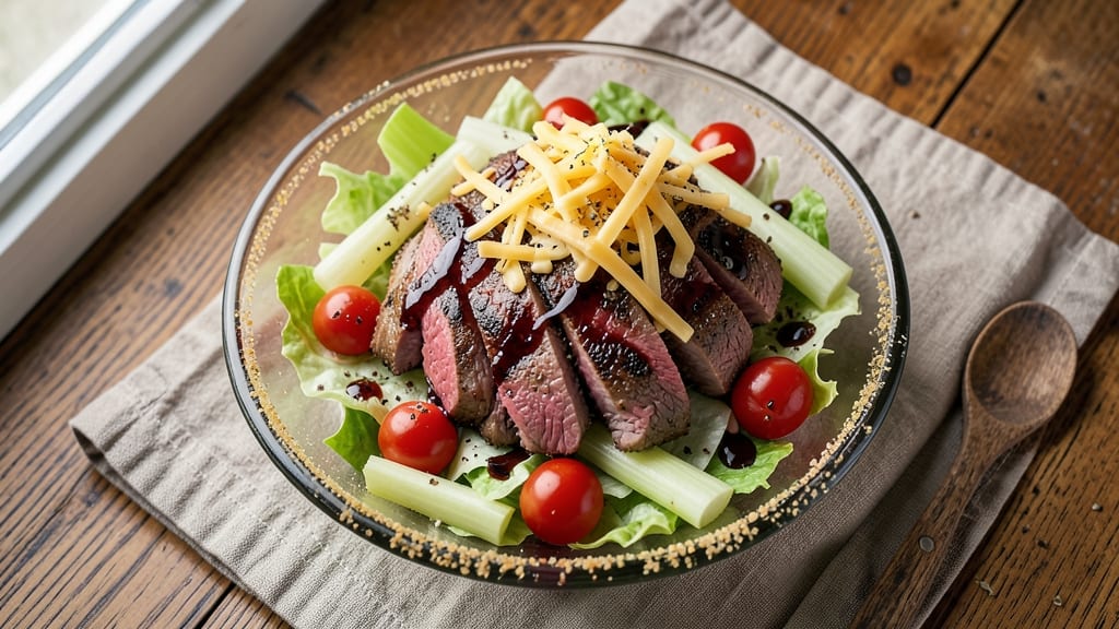 Applebee's Steak Salad Recipe: Smoky Grilled Steak Over Crisp Celery Crowns