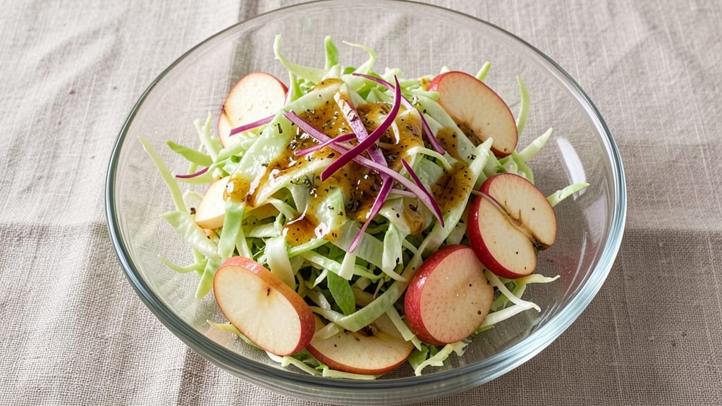 Cabbage Apple Slaw Salad Recipe: Crunchy Apple Shreds and Tangy Vinaigrette Magic