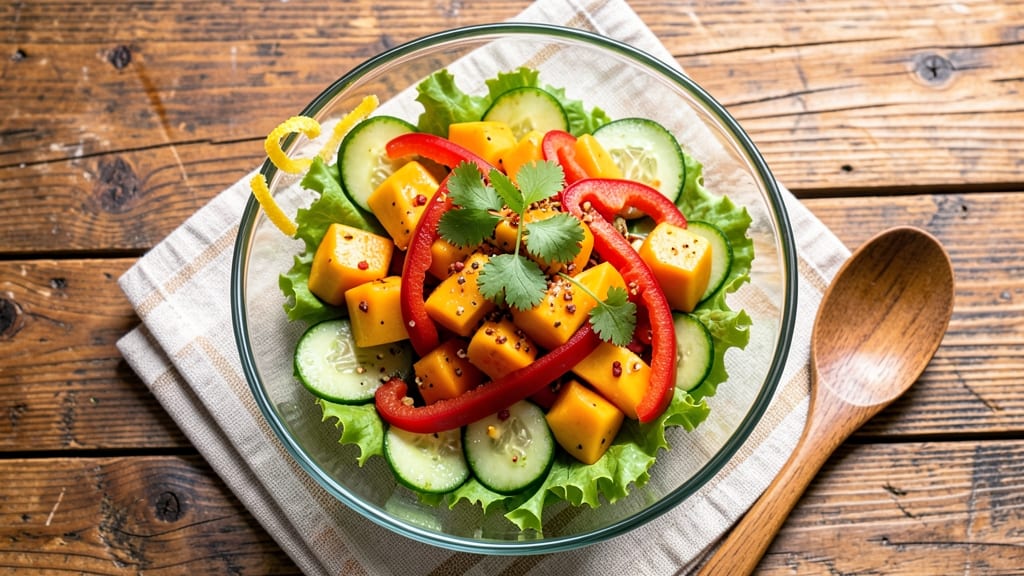 Asian Mango Salad Recipe Easy: Tropical Crunch and Tangy Dressing