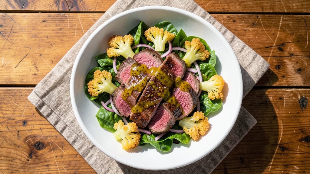 Cafe Rio Steak Salad Recipe: Tender Steak Bites Over Crispy Celery Crowns