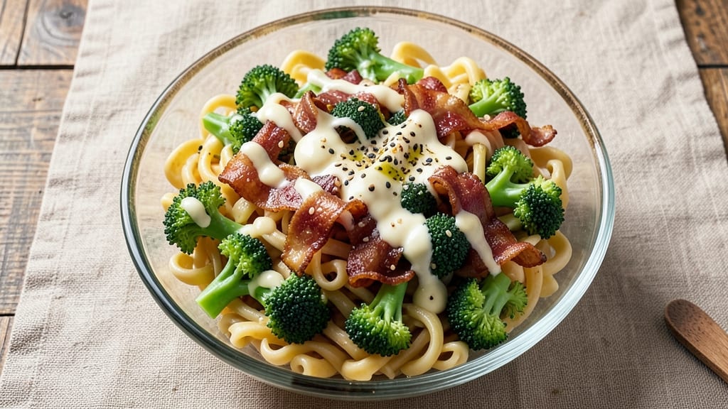 Broccoli Bacon Pasta Salad Recipe: Crispy Bacon Bites and Floret Freshness