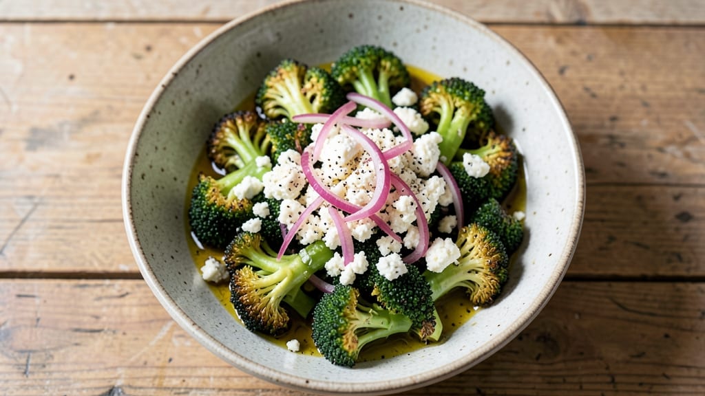 Broccoli and Feta Salad Recipe: Crispy Roasted Broccoli and Tangy Feta Crunch