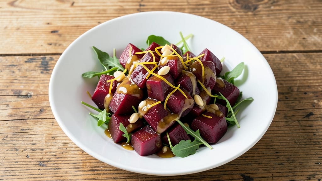 Biaggi's Beet Salad Recipe: Roasted Beets and Walnut-Tahini Crunch