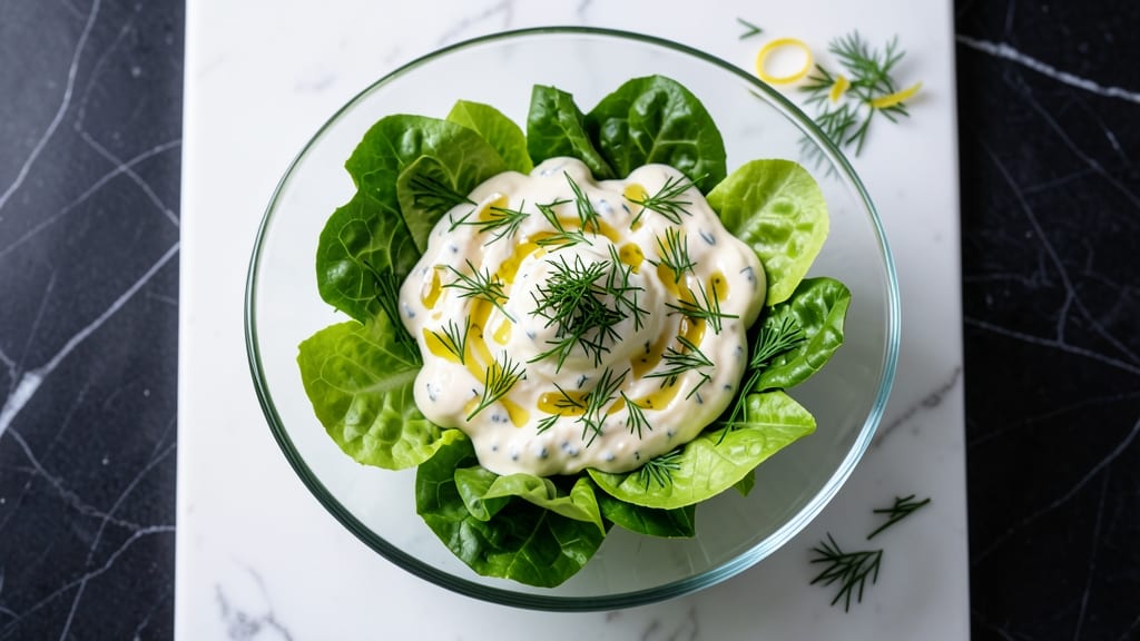 Boa Caesar Salad Recipe: Creamy Herb Cream Cheese with Crispy Celery Crowns and Smoky Crab