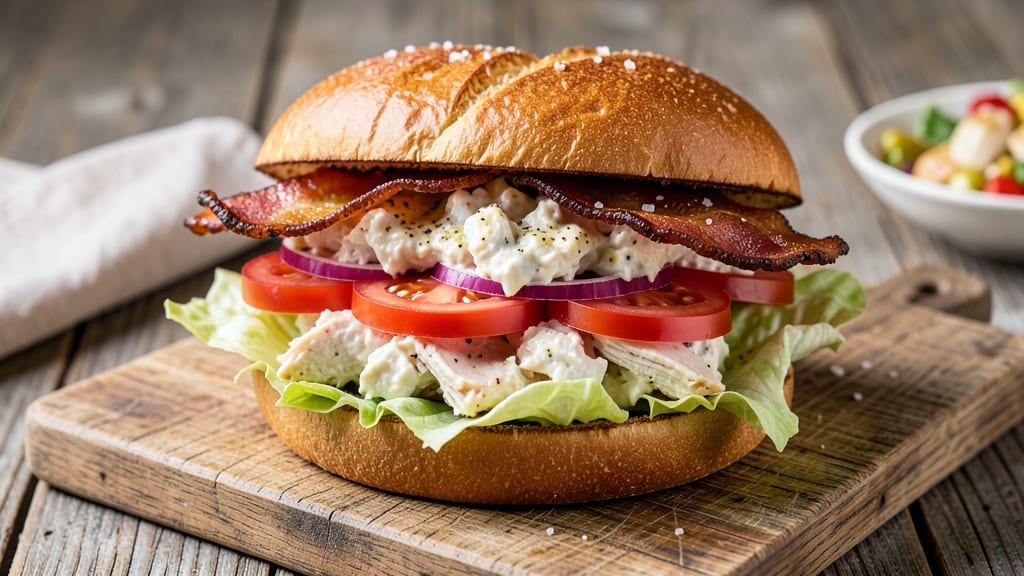 BLT Chicken Salad Sandwich Recipe: Layered Crunch and Juicy Chicken Magic
