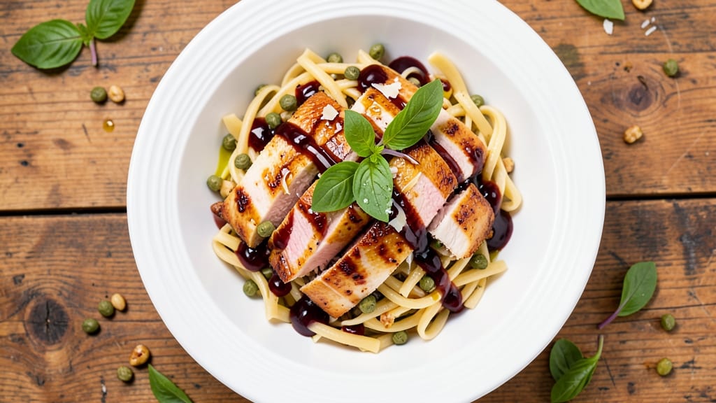 Balsamic Chicken Pasta Salad Recipe: Sweet-Tangy Vinaigrette Over Juicy Chicken