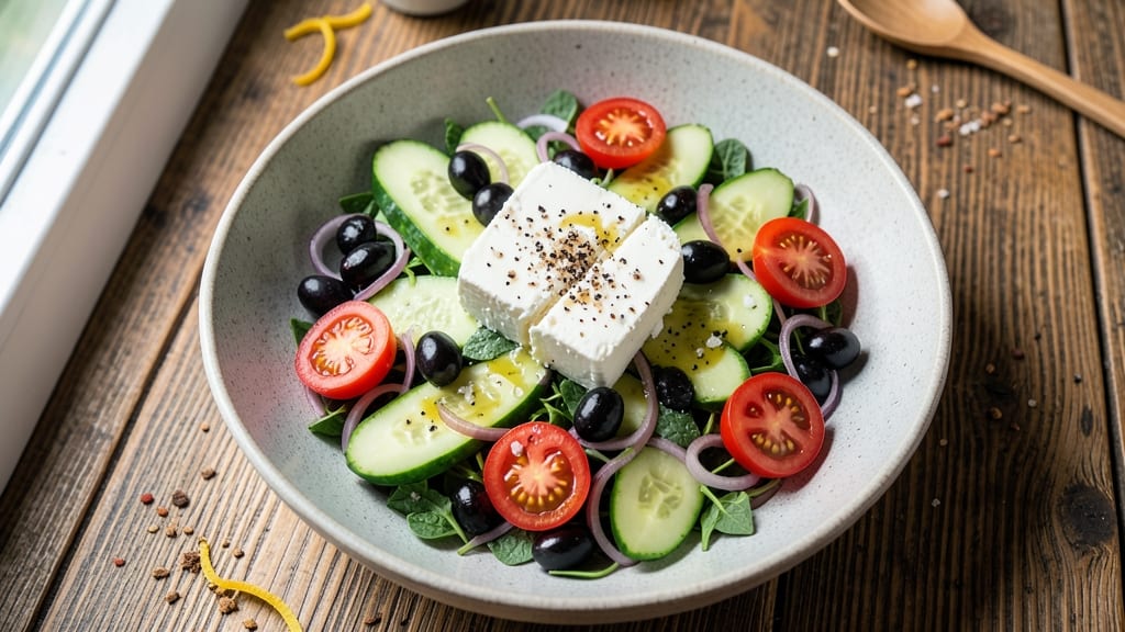 American Greek Salad Recipe: Crisp Cucumbers and Feta Crunch in 15 Minutes