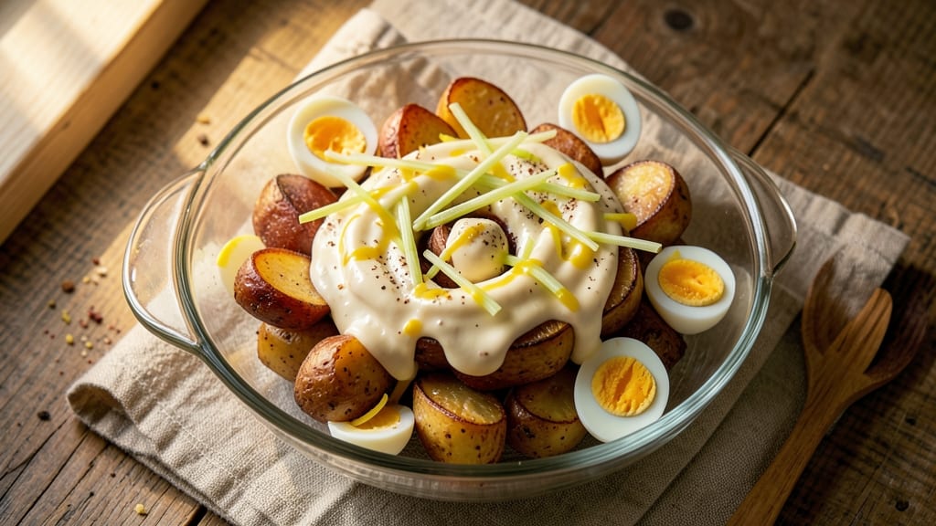 Beat Potato Salad Recipe: Crisp Celery Crowns and Velvety Cream Cheese Bliss