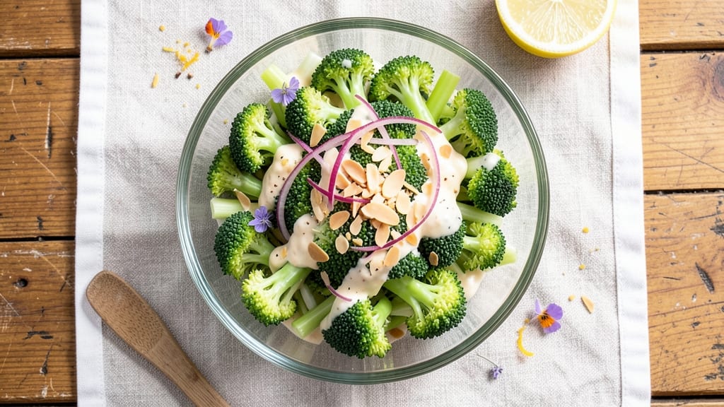 Broccoli Salad Recipe With Mayo, Vinegar, and Sugar: Sweet-Tangy Crowd-Pleaser in 15 Minutes