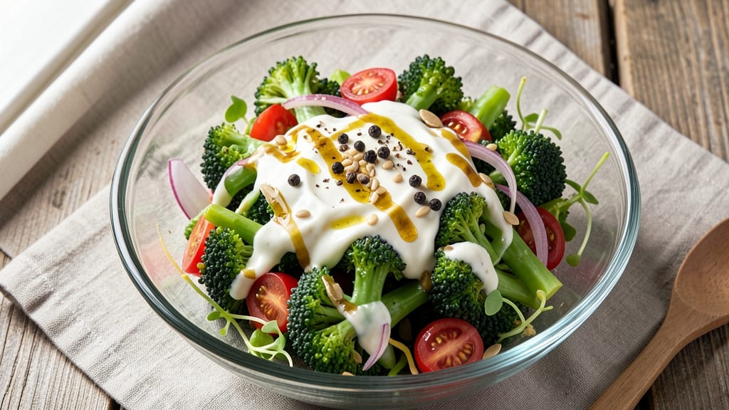 Broccoli Salad Recipe with Yogurt Dressing: Crisp Florets and Cool Tangy Zing