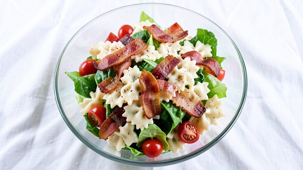 BLT Bow Tie Pasta Salad Recipe: Smoky Bacon Crunch Meets Herb-Packed Cream Cheese