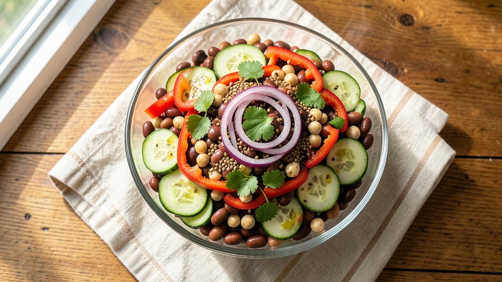 Bean Medley Salad Recipe: Hearty Protein-Packed Crunch in 15 Minutes