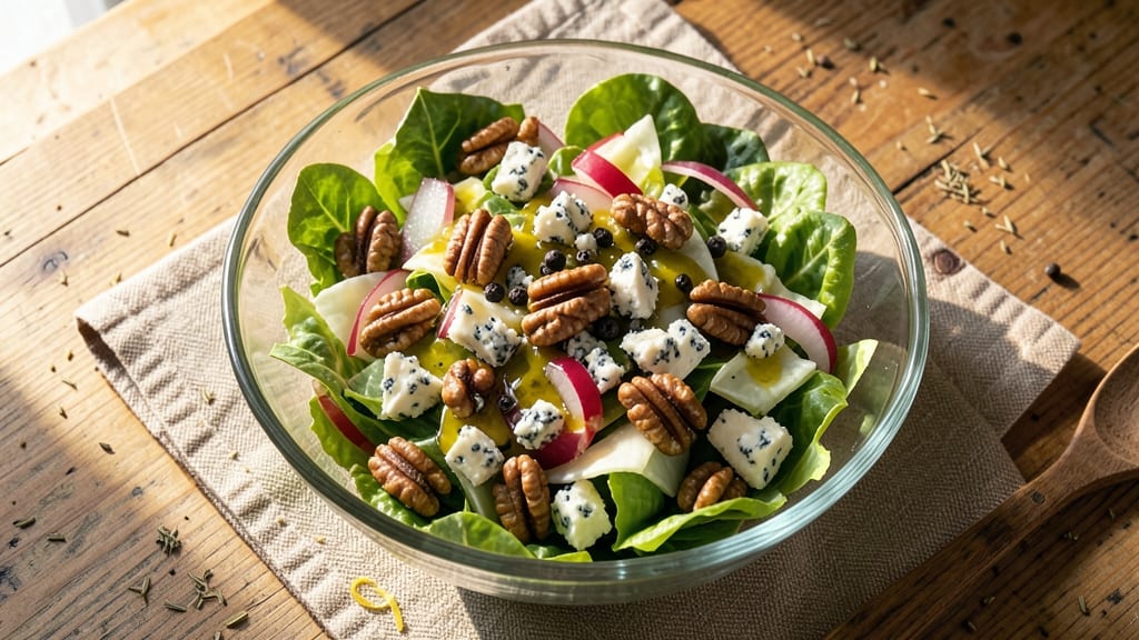 Blue Cheese Pecan Chopped Salad Recipe: Bold Tang and Crunchy Texture Contrast