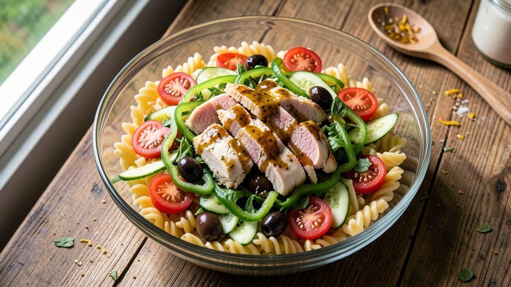 Basic Pasta Salad Recipe with Italian Dressing: No-Cook Italian Flavors in 15 Minutes
