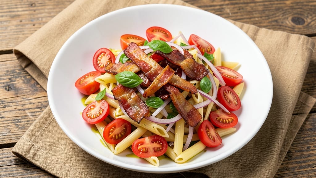 Bacon Tomato Pasta Salad Recipe: Smoky Crunch Meets Sweet Cherry Tomatoes