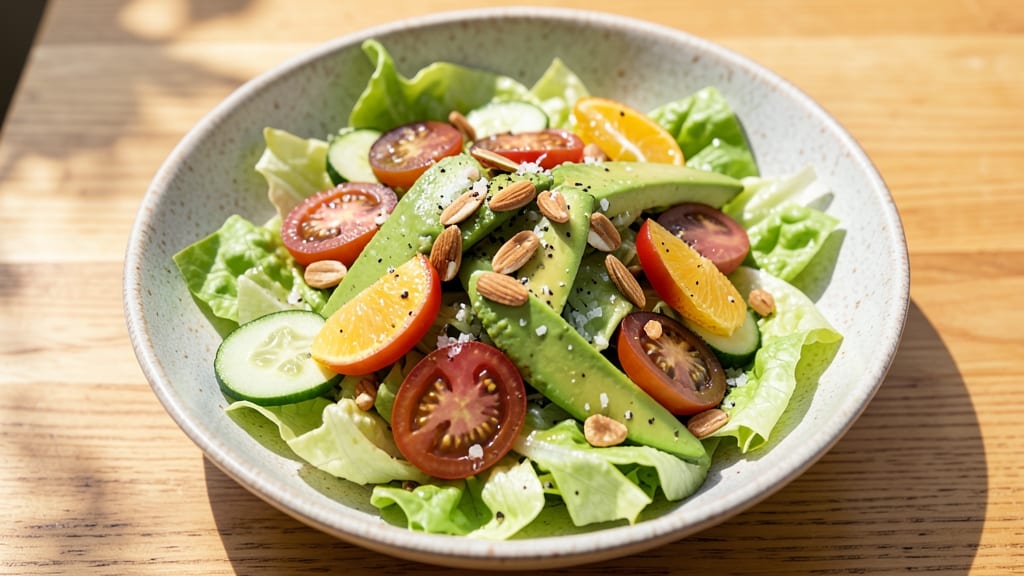 California Summer Salad Recipe: Avocado, Citrus, and Toasted Almond Brightness