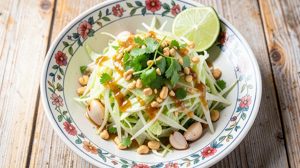 Burmese Cabbage Salad Recipe: Spicy Lime and Toasted Peanut Zing