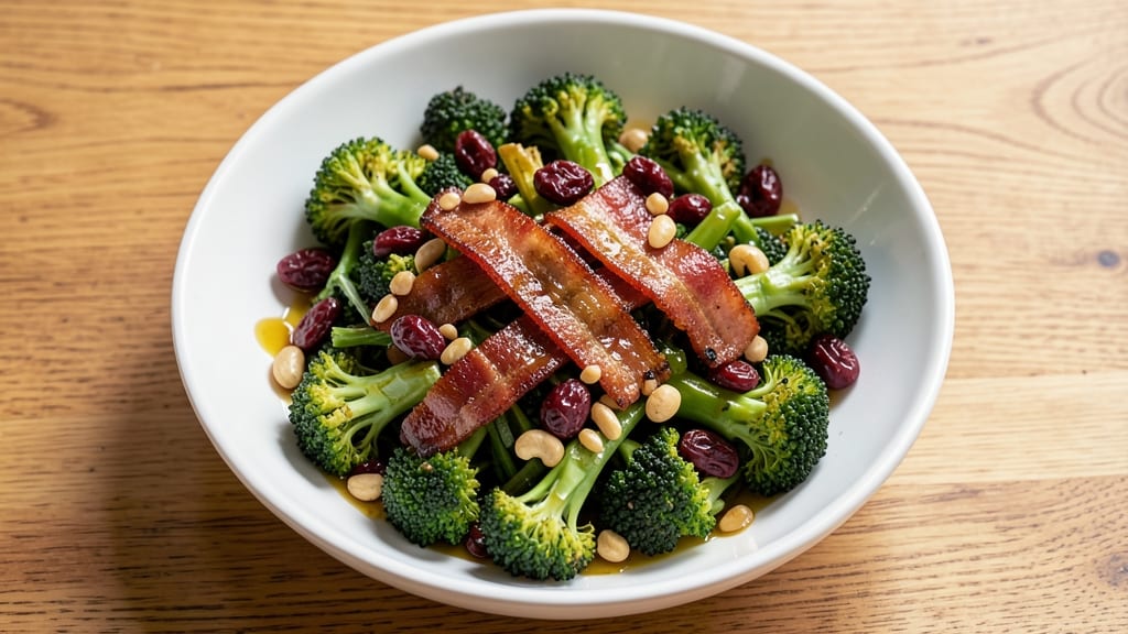 Broccoli Bacon Cranberry Cashew Salad Recipe: Sweet-Savory Crunch in 15 Minutes