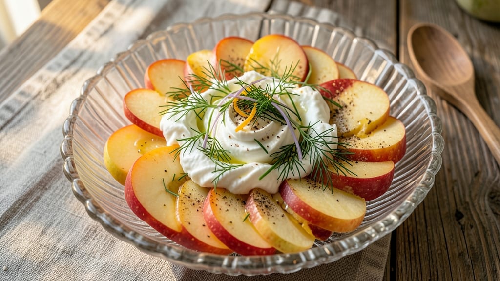 Apple Salad With Honeycrisp Apples Recipe: Sweet-Tart Crunch Meets Herbal Cream Cheese Bliss