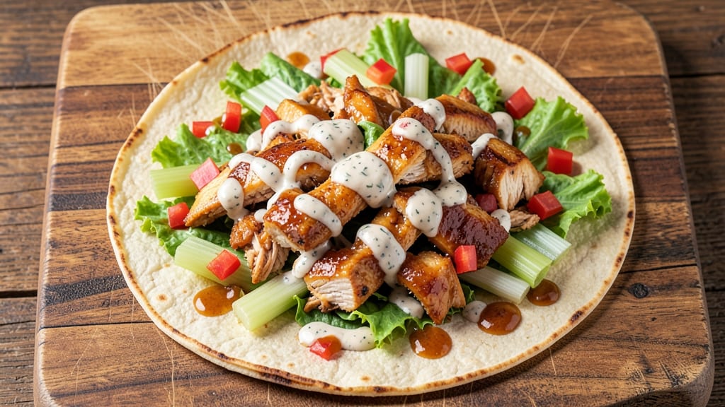Buffalo Chicken Salad Wraps Recipe: Spicy Kick and Crunchy Celery Crowns