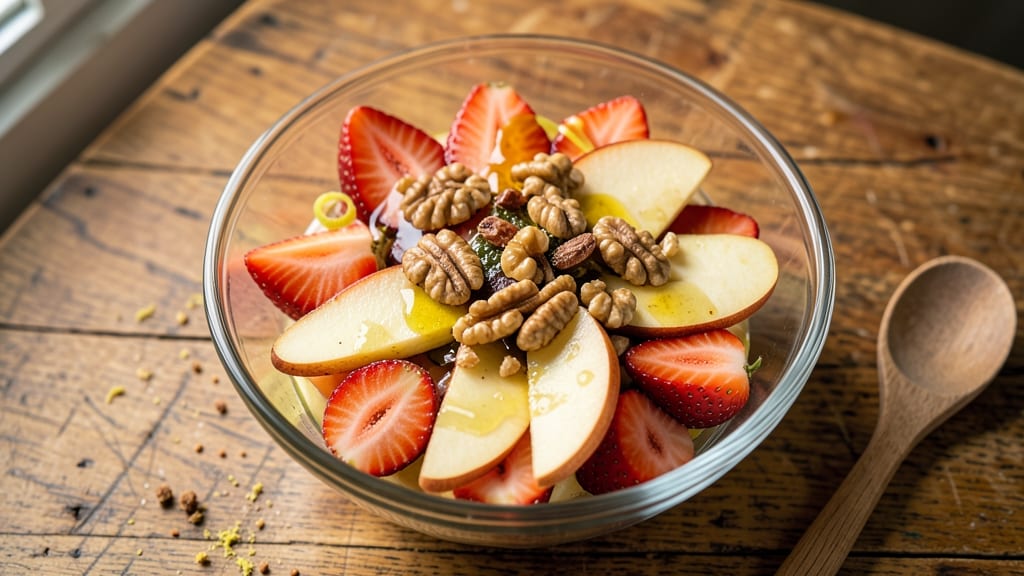 Apple Strawberry Salad Recipe: Sweet-Tart Balance With Crispy Walnut Magic