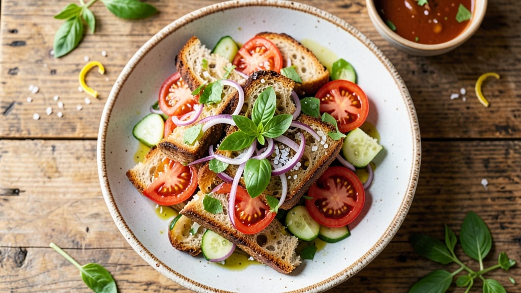 Best Panzanella Salad Recipe Ever: Rustic Bread, Juicy Tomatoes, and Herby Crunch