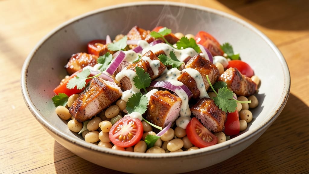 Buffalo Chicken and Dense Bean Salad Recipe: Spicy Kick with Hearty Protein-Packed Layers