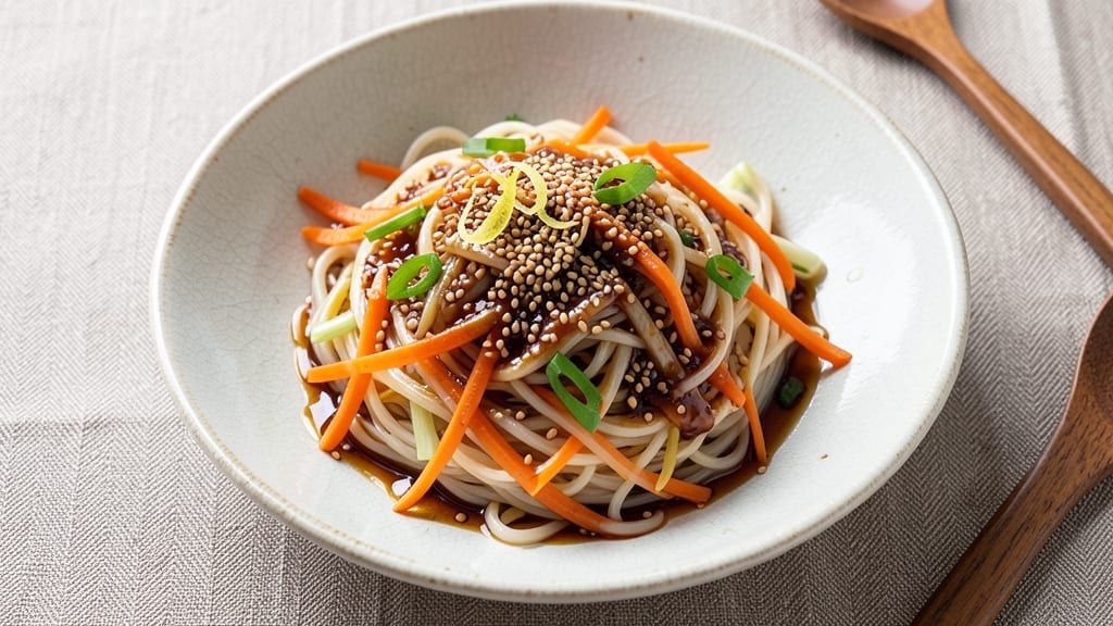 Asian Sesame Noodle Salad Recipe: Nutty Toasted Sesame Crunch With Silky Dressing