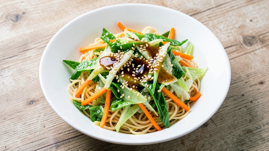 Asian Ramen Noodle Coleslaw Salad Recipe: Crunchy Noodles Meet Tangy Sesame Dressing