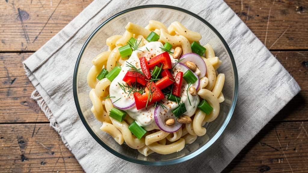 Best Ever Cold Pasta Salad Recipe: No-Wilt Celery Crowns and Creamy Herb Magic