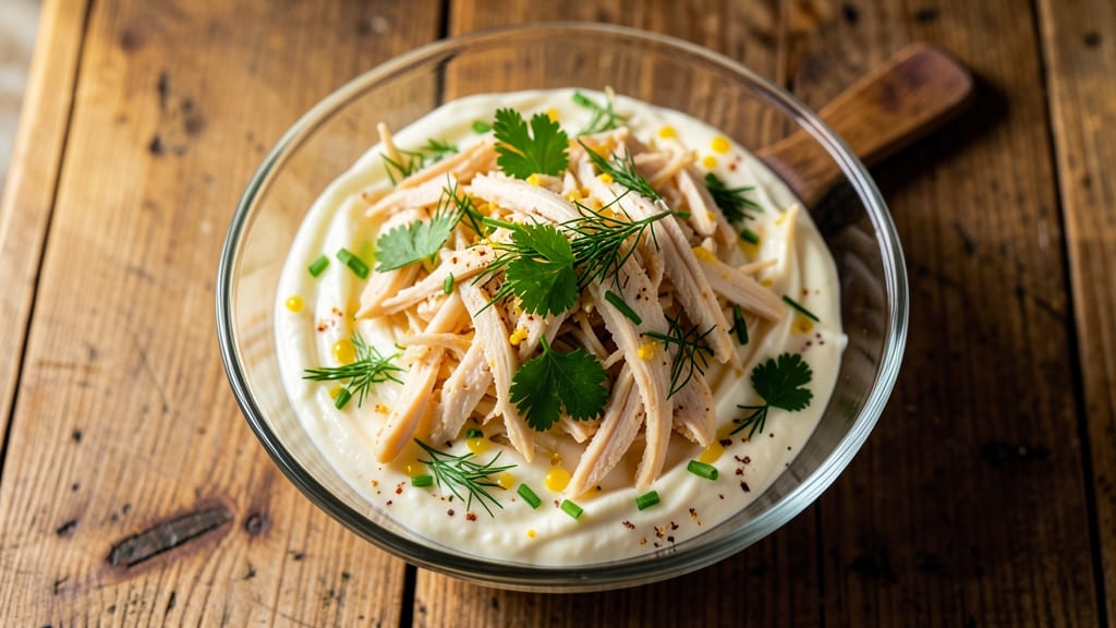 Ashley Mac's Chicken Salad Recipe: Herb-Infused Cream Cheese With Juicy Chicken Bites