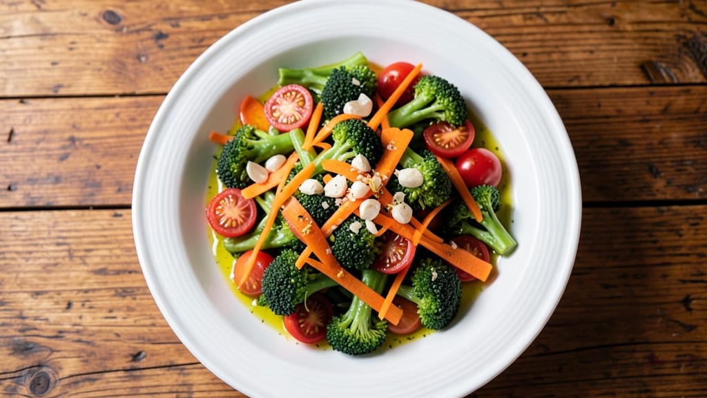 Broccoli, Carrot, and Tomato Salad Recipe: Crunchy, Sweet, and Tangy in 15 Minutes