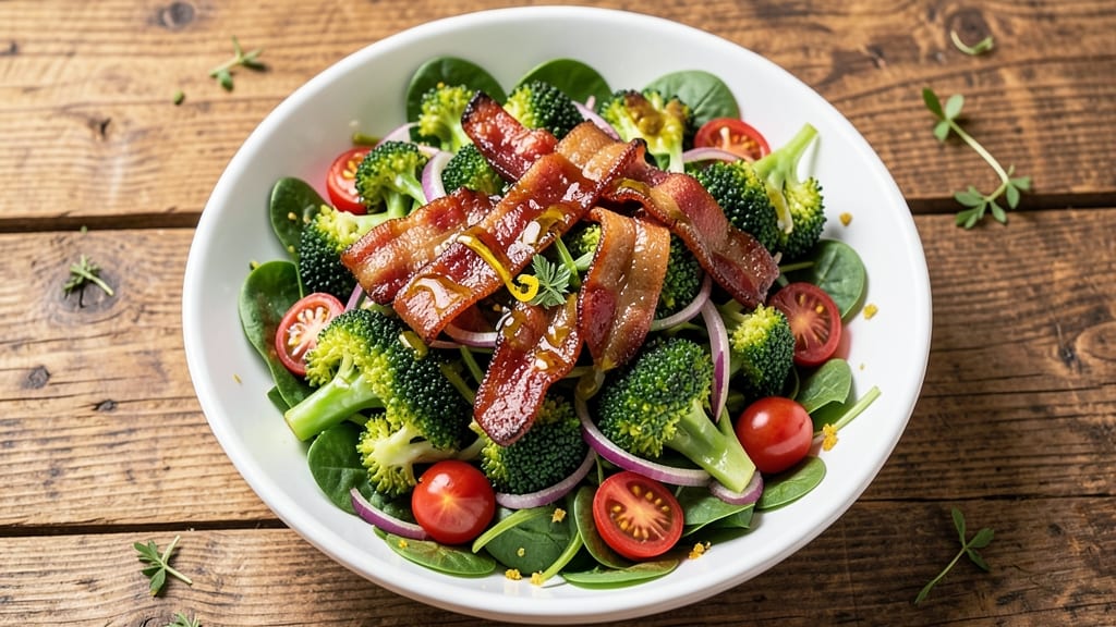 Broccoli Bacon Salad Recipe Healthy: Crispy Florets and Smoky Bacon Bites