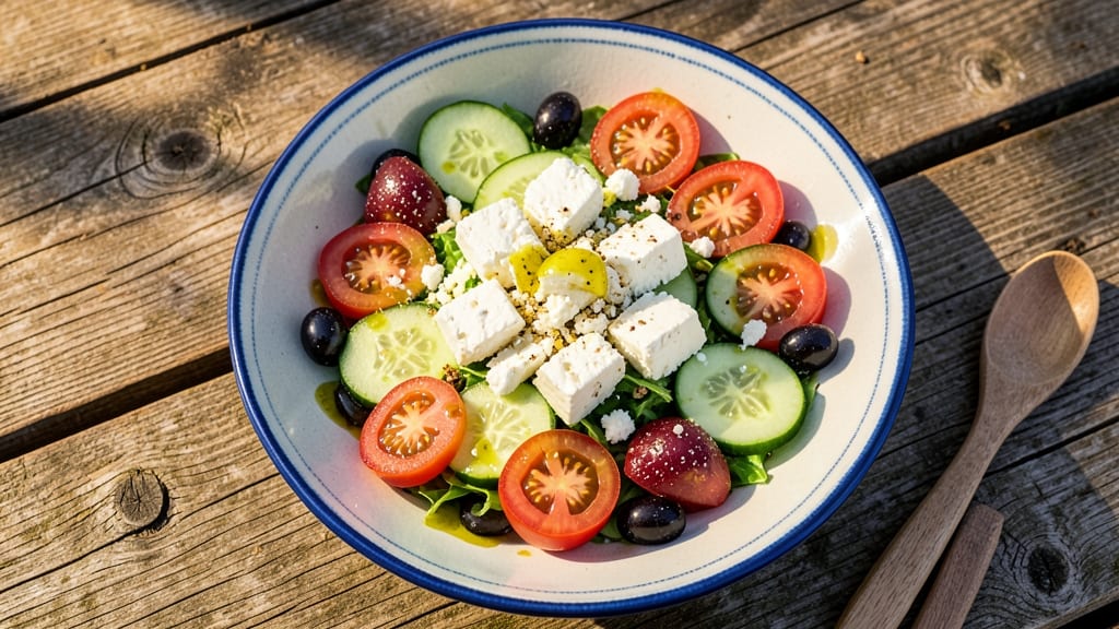 Athenian Salad Recipe: Crisp Cucumber Crowns and Feta Magic