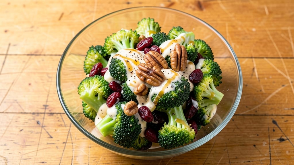 Broccoli Salad Recipe with Cranberries and Pecans: Sweet-Tart Crunch in 15 Minutes