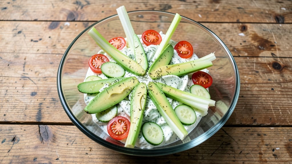 Calypso Salad Recipe: Celery Crown Crunch Meets Smoky Herb Cream Cheese Bliss
