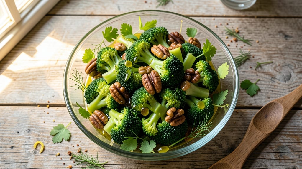 Broccoli Nut Salad Recipe: Crunchy Walnut and Herb-Packed Freshness