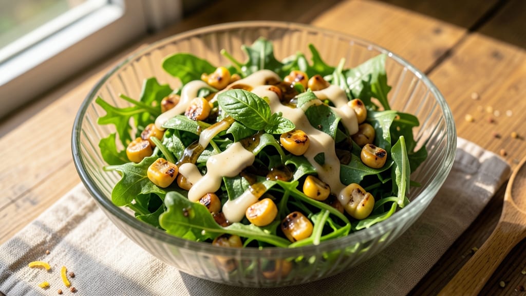 Arugula and Corn Salad Recipe: Sweet Grilled Corn Meets Peppery Greens