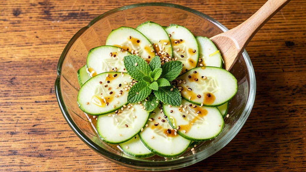 Asian English Cucumber Salad Recipe: Crisp, Cool Refreshment With Zesty Lime and Toasted Sesame
