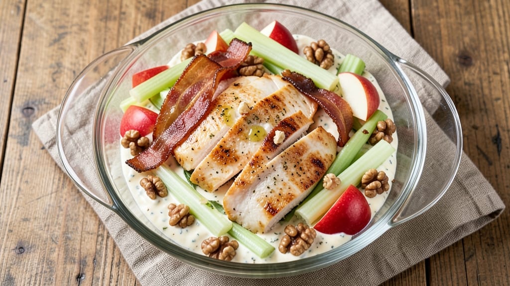 Atlanta Bread Company Chicken Waldorf Salad Recipe: Smoky Bacon and Toasted Walnut Crunch