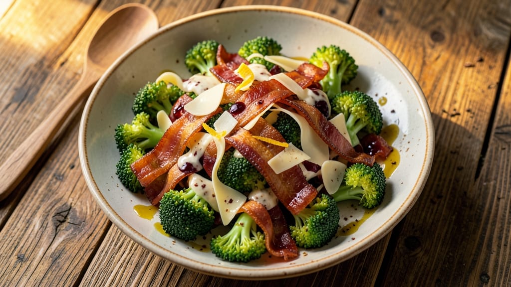 Broccoli Bacon Cheddar Salad Recipe: Crispy Bacon Bites and Melty Cheese Magic