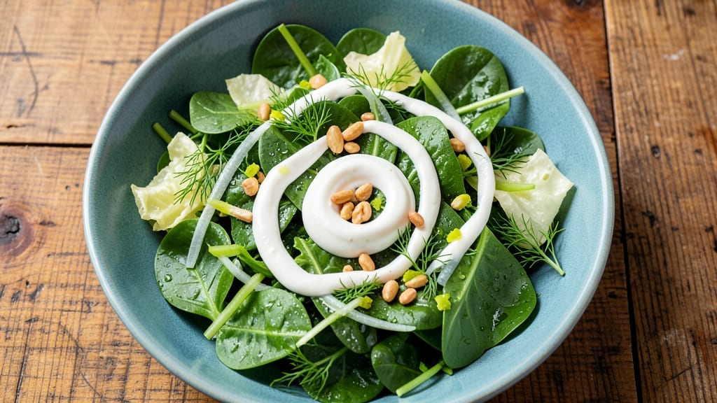 Big Green Salad Recipe: Crunchy Celery Crowns and Creamy Herb Bliss
