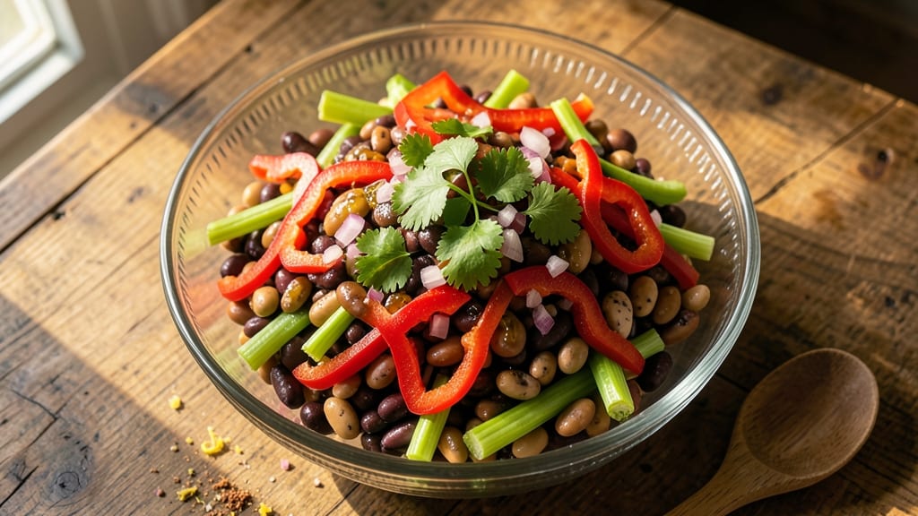 Basic Three Bean Salad Recipe: Crunchy, Creamy, and Crowd-Pleasing