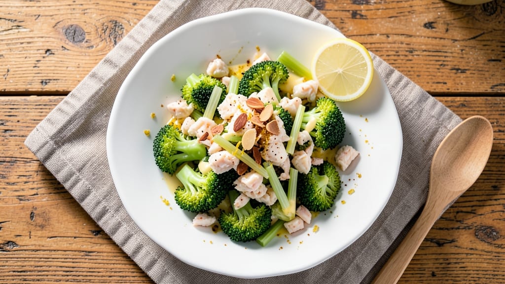 Broccoli Crab Salad Recipe: Crispy Crabmeat and Cool Celery Crown Crunch
