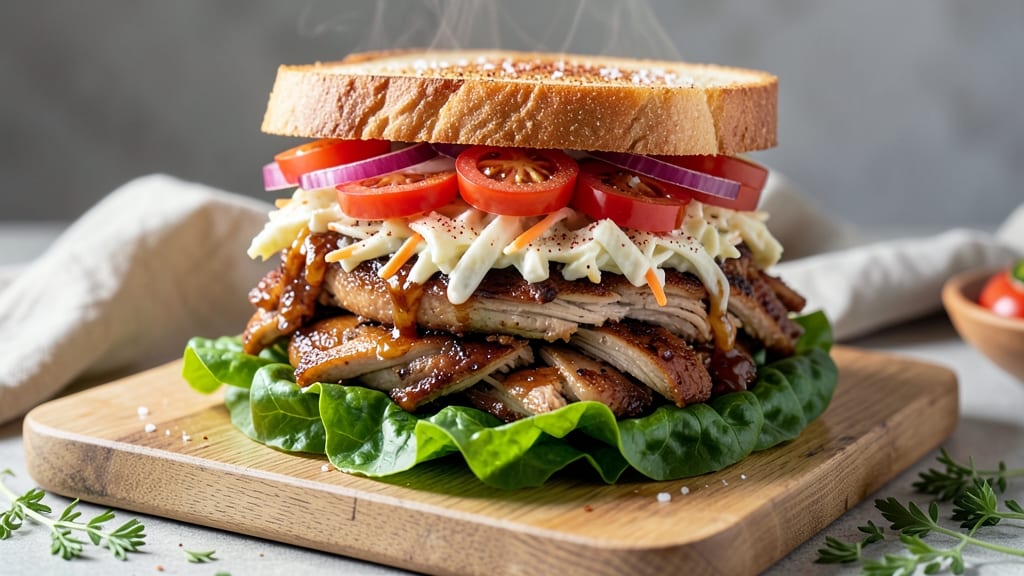 Barbecue Chicken Salad Sandwich Recipe: Smoky Grilled Crunch Meets Creamy Herb Bliss