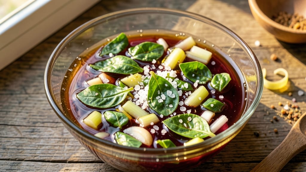 Bruschetta Salad Dressing Recipe: Herby Basil-Vinegar Zing With Celery Crown Crunch