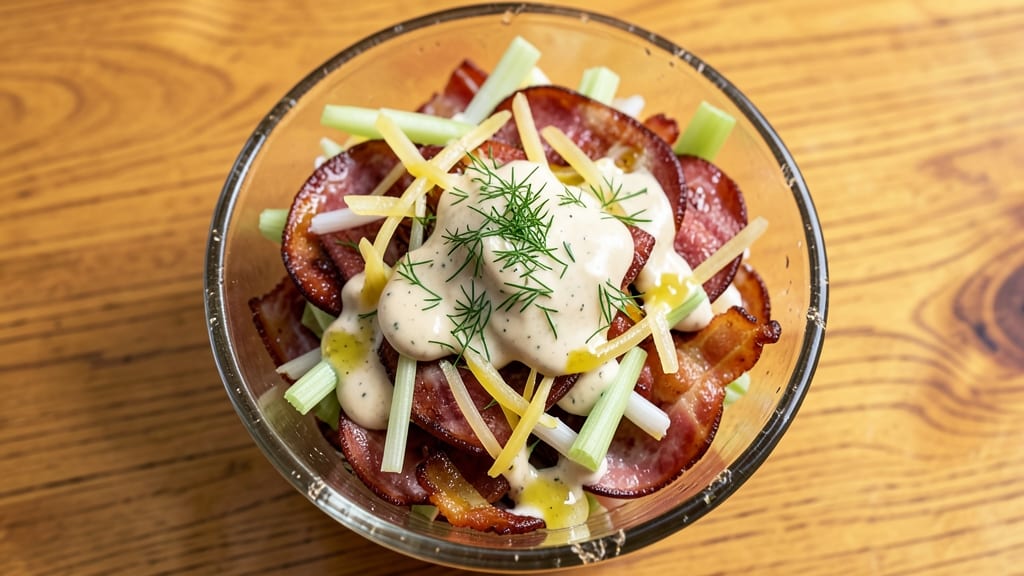 Pioneer Woman's Bologna Salad Recipe: Smoky Bacon and Creamy Herb Layers