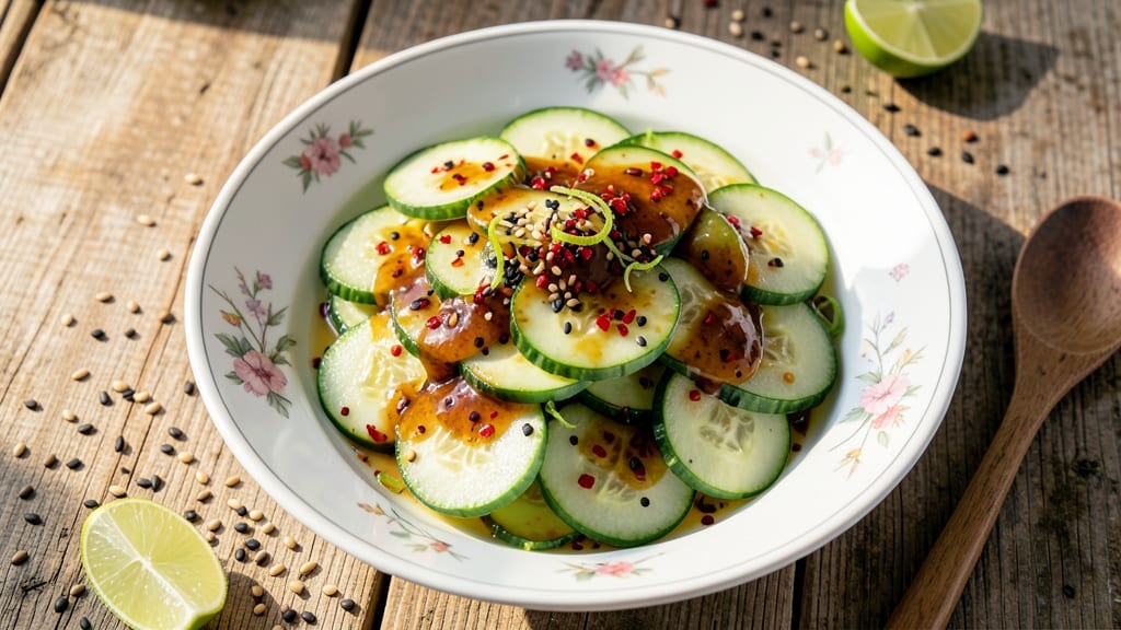 Asian Marinated Cucumber Salad Recipe: Zesty Rice Vinegar and Chili-Lime Crunch