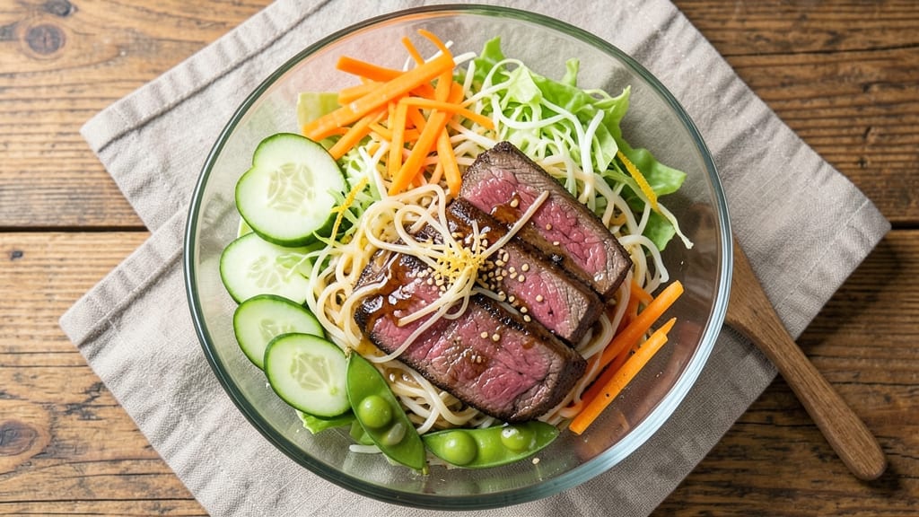 Asian Beef Salad Recipe: Stir-Fried Tender Beef with Crispy Noodles
